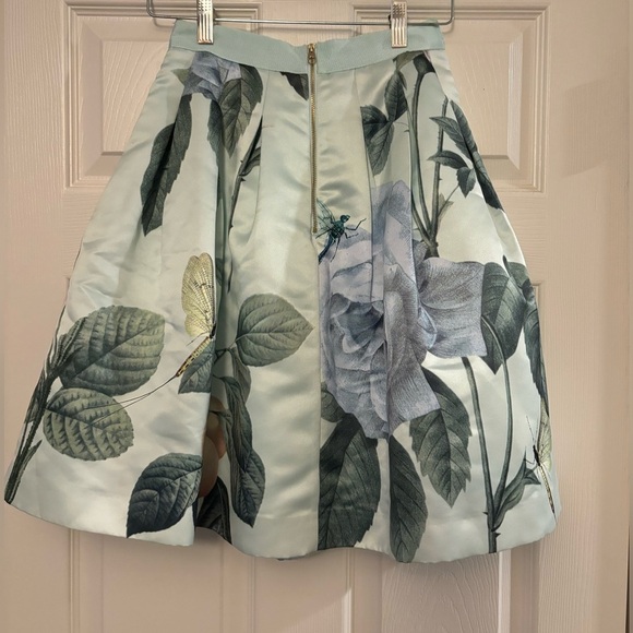 Ted Baker London Floral Midi Skirt - White and Green - Picture 3 of 9